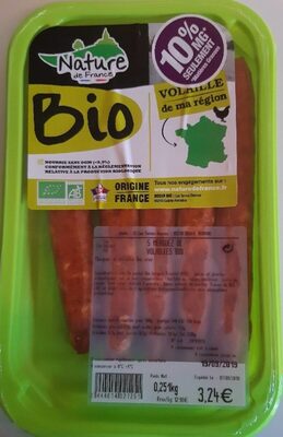 Merguez de volaille bio