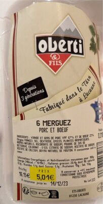Merguez porc et boeuf