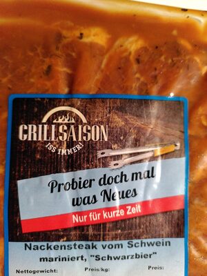 Nackensteak mariniert „Schwarzbier“