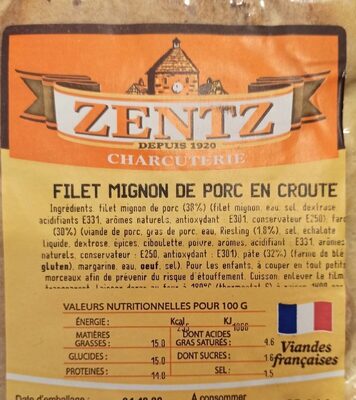 Filet mignon de porc en croûte