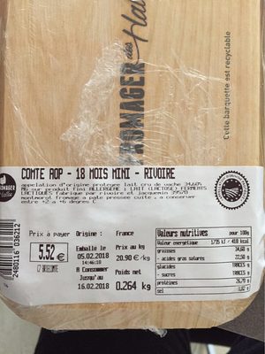 Comte aop 18 mois rivoire
