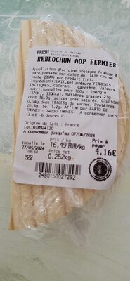 reblochon aop fermier