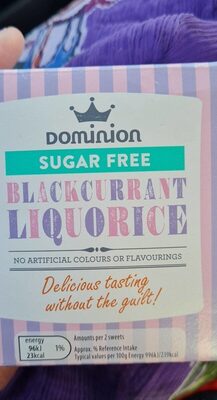 Sugar free blackcurrant liquorice
