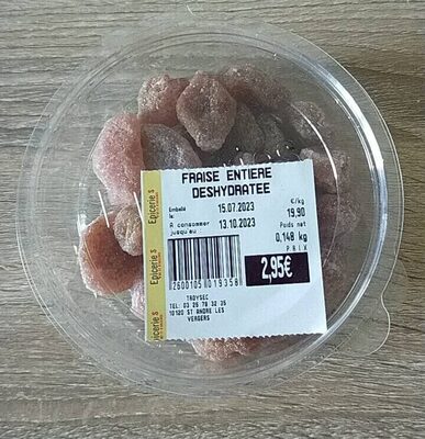 Fraise entieres déshydratées