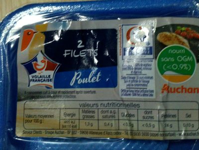 Filet de poulet nourri sans OGM