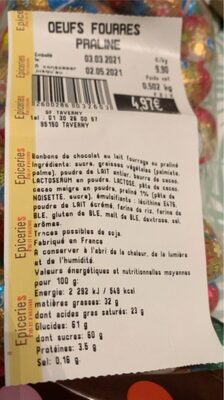Oeufs fourres praline