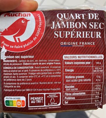 Quart de jambon supérieur