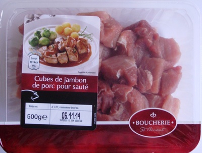 Cubes de jambon de porc pour sauté