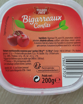Bigarreaux Confits Poids Net:200g