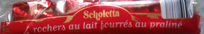 4 Rochers au lait fourrés au praliné