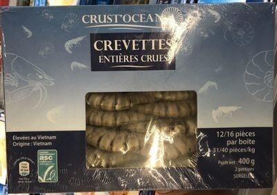 Crust'ocean crevettes entières crues