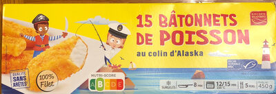 15 Bâtonnets de poisson (panés, pré-frits, surgelés)