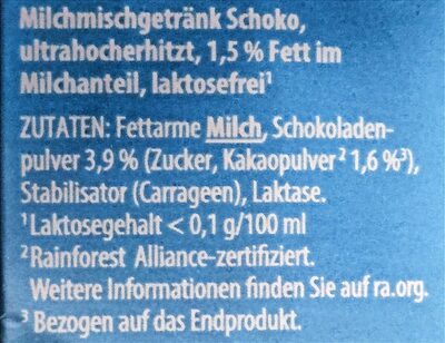 Schokodrink aus fettarmer Milch
