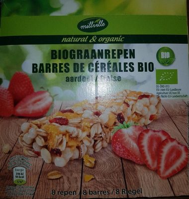 Barres de céréales Bio fraise