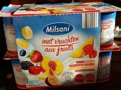 Milsani Yaourt entier aux fruits