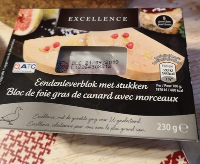 Bloc de foie gras de canard avec morceaux