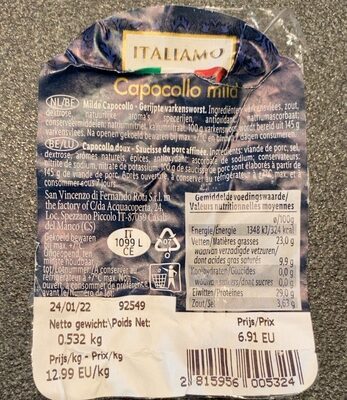 Capocollo mild