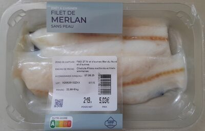 Filet de merlan sans peau