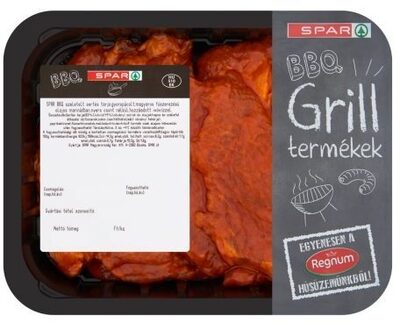 SPAR BBQ SZELETELT SERTÉS TARJA, GYORSPÁCOLT, CSONT NÉLKÜL, MAGYAROS FŰSZEREZÉSŰ OLAJOS MARINÁDBAN