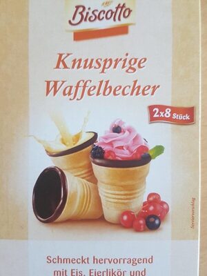 Knusprige Waffelbecher