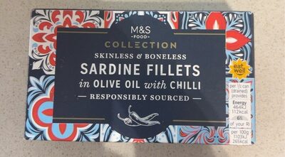 sardine fillet in olive oil with chili