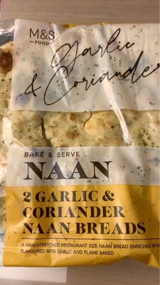 2 Garlic and Coriander Naan Breads