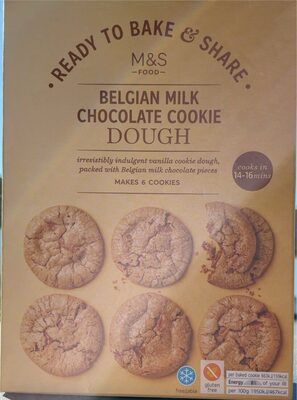 Belgian milk chocolate cookie dough