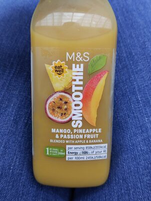 Mango, pineapple and passion fruit smoothie
