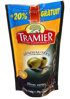 Olives vertes dénoyautées