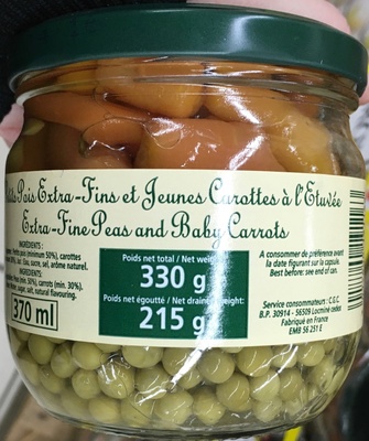Petits Pois Extra-Fins et Jeunes Carottes à l'Étuvée