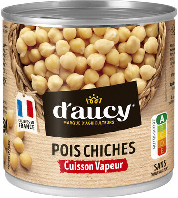 Pois chiches cuisson vapeur Cultivés en France d'aucy 265g