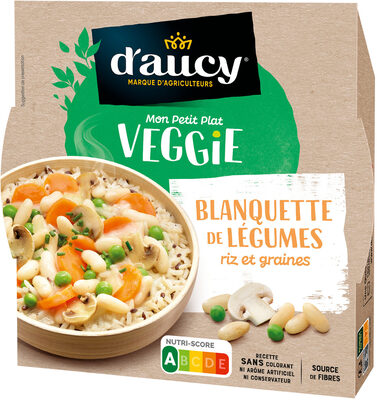 Blanquette de légumes riz et graines Plat Veggie d'aucy 320g