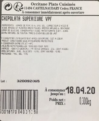 Chipolatas superieures