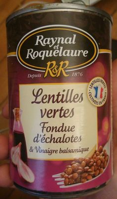 Lentilles vertes Fondue d'échalotes & Vinaigre balsamique