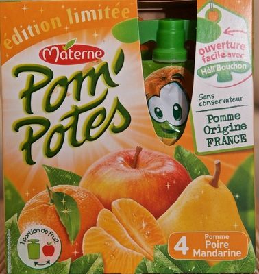 Pom'Potes Pomme Poire Mandarine