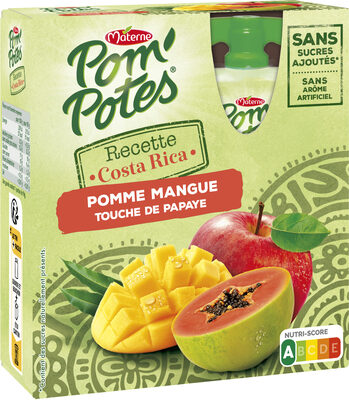 POM'POTES Compotes Gourdes Recettes du Monde Costa Rica 4x90g