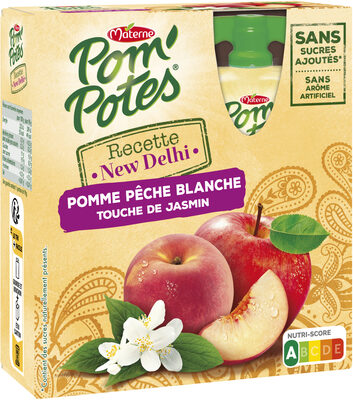 POM'POTES Compotes Gourdes Recettes du Monde New Delhi 4x90g