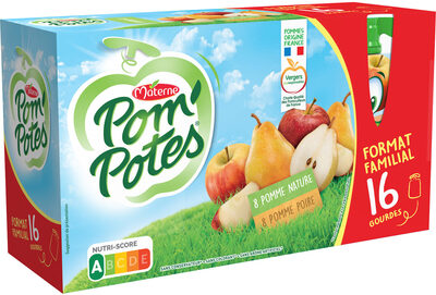POM'POTES Pomme/Pomme Poire 16x90g Format Familial