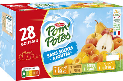 POM'POTES Compotes Pomme, P.Ab, P.Poir, P.Mir 28x90g