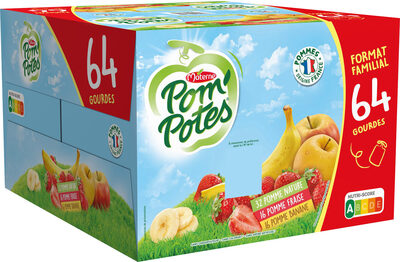 POM'POTES Pomme/Pomme Banane/Pomme Fraise  Format Familial