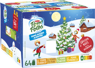 POM'POTES Compotes Pomme, P.Ab, P.Poir, P.Mir 64x90g