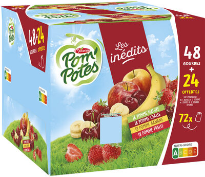 POM'POTES Pomme/Pomme Cerise/Pomme Banane/Pomme Fraiss