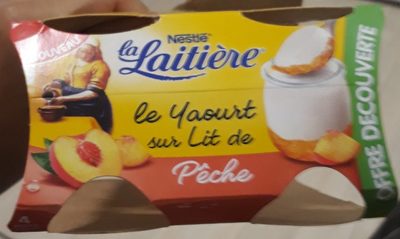 le yaourt sur lit de pêche