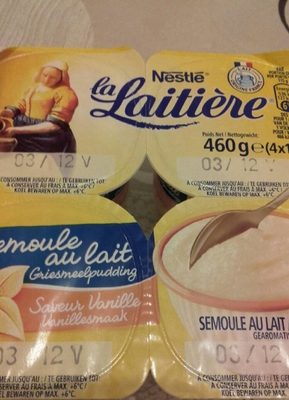 Semoule au lait saveur vanille
