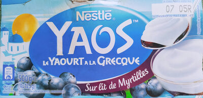 Yaos Le Yaourt à la Grecque sur lit de myrtilles