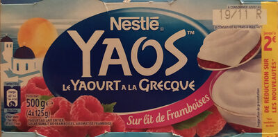 Yaos Le Yaourt à la Grecque sur lit de Framboises 4 x 125 g