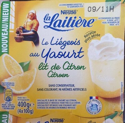 Le Liégeois au yaourt - Lit de Citron