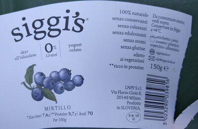 Yogurt colato mirtillo