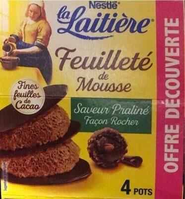 Feuilleté de Mousse Saveur Praliné Façon Rocher