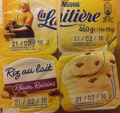 Riz au lait Rhum Raisins